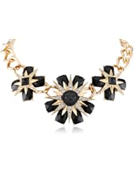 Anne Klein "Starry Night" Gold-Tone and Jet Drama Collar Necklace, 17"