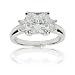Platinum Radiant Cut Diamond Ring w/ Sidestones (3.02 ct Center, 3.41 cttw, E Color, VS2 Clarity), Size 7