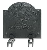 Minuteman Charleston Fireback - Black Powdercoat - Heavy Duty Cast Iron