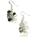 Image of Sterling Silver Discs on Gypsy Drop Earrings