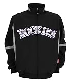 MLB Colorado Rockies Adult Long Sleeve Therma Base Premier Jacket, Medium