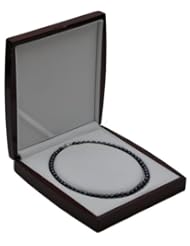 AAA 7.5-8mm Black Freshwater Cultured Pearl Necklace 18in Princess