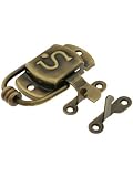 Solid Brass Left Hand "S" Hoosier Latch in Antique-By-Hand Finish.