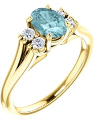 18K Yellow Gold 7.00x5.00mm Oval Cut Mozambique Blue Paraiba Tourmaline and Diamond Ring -- LIFETIME WARRANTY
