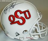 Barry Sanders Oklahoma State Cowboys Autographed Throwback Riddell Deluxe Full Size Replica Helmet