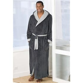 KingSize Big & Tall Reversible Fleece Hooded Maxi Robe