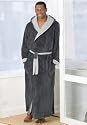 KingSize Big & Tall Reversible Fleece Hooded Maxi Robe