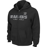 NFL Men's Oakland Raiders Touchback IV Long Sleeve Fullzip Hooded Fleece (Black, Large)