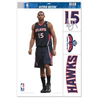 Atlanta Hawks Official Logo 11"x17" Ultra Decal Window Cling Set