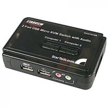 Childrens Toyshop  Computer : StarTech.com 2 Port Mini USB KVM Kit with Cables and Audio Switching