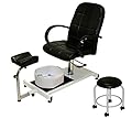 LCL Beauty Hydraulic Lift Adjustable Pedicure Unit with Easy-Clean Bubble Massage Footbath