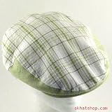COOL SPRING COTTON GREEN AND WHITE IVY / DRIVING GOLF CAP Small / Medium