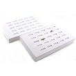 2 White Leather 25 Ring Display Finger Jewelry Showcase