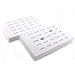 2 White Leather 25 Ring Display Finger Jewelry Showcase