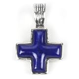 Barse Sterling Silver Lapis Cross Pendant