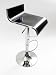 LEM Curve Piston Stool Chair- Black (Set of 2)