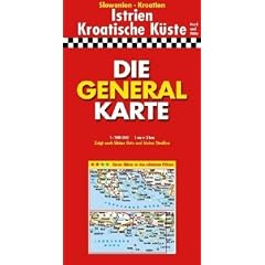 Die Generalkarte Istrien/Kroatische K�ste Nord und Mitte 1:200 000