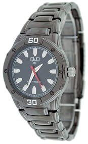 Q&Q #5218-502Y Men's Black IP Sports Analog Watch