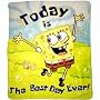 SpongeBob "Best Day Ever" Over-size Fleece Throw Blanket