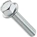 Grade 5 Steel Serrated Flange Bolt, Zinc Plated Finish, Hex Head, UNC Threads, Hex Head, Meets IFI-111 (2002)/SAE J429 (1999)/ASTM B633 Specifications, #10-24 Thread Size, 1/2" Length, Fully Threaded, Pack Of 100