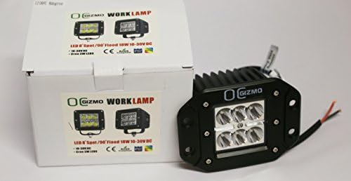 OC Gizmo 2pcs 3x3 Dually Flush Mount CREE LED Light Lamps Dually D2 Off Road 4X4 4WD Jeep Truck F150 Tacoma Bumper 3" Flood 18W (Package of 2)