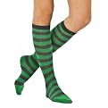 Xhilaration® Juniors'Knee High 3 Pack Socks - Gray&Green Stripe/Gray&White Snowflake/Cream Ribbed Solid - One Size