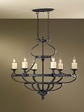 Murray Feiss Kings Table F2517/6AF Large 6-LT 240w (30H x 18W) Chandelier Lighting in Forged Iron