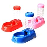 Vktech® Pet Dog Puppy Cat Kitten Automatic Water Dispenser Food Dish Bowl Feeder Bottle