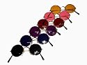 Sonnenbrille Brille Nickelbrille * Gestell goldfarben * 60er 70er Hippie Flower Lennon