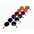 Sonnenbrille Brille Nickelbrille * Gestell goldfarben * 60er 70er Hippie Flower Lennon