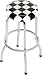 Checker Flag Single Foot Ring Barstool without Swivel