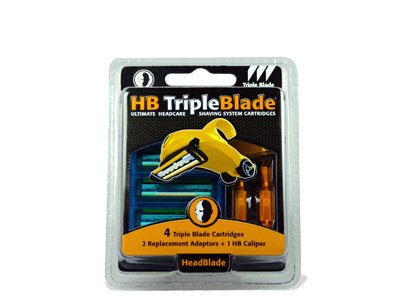 HeadBlade HB TripleBlade Shaving System Cartridges, Ultimate Headcare