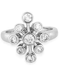 0.75ct tw Snowflake Right Hand Diamond Ring set in 14k Gold