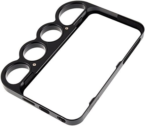 GRACE SHOPPING Premium Aluminum Brass Metal Bumper Knuckle Case for iPhone 6 4.7" (Black)