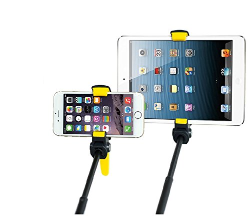 Ipow - Take Photo and Video Selfie Stick - Extendable Self-portrait Wireless Bluetooth Monopod Pole with Mount Holder for Iphone 6 6plus 5s 5c 5 4s 4 Samsung Galaxy S5, S4, S3,s2, Note 2, Note 3 and Other Smart Mobile Cell Phone (Black with Bluetooth Remote one Clip)