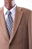 Men's Single Breasted 2 Button Camel Sport Coat with Center Vent, New For Cool Weather Wear