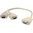DB9 1Female-To-2Male Cable Splitter
