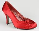 Ruffle Front Satin Heel