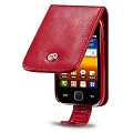 Funda Cuero Piel Roja Samsung Galaxy Y S5360 color Rojo Red