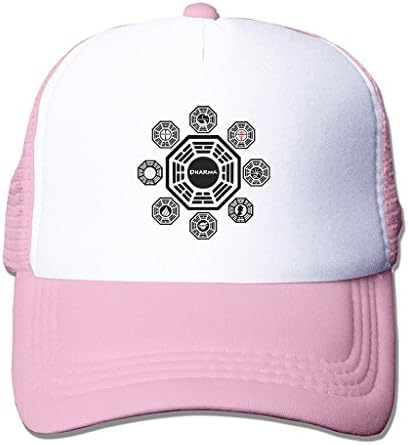TTGHAT Lost TV Series Dharma Printing Snapback Cap Sun Visor Baseball Mesh Hat Pink