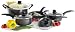 Proctor Silex 52014 Nonstick 10 Piece Cookware Set, Black