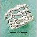 Plain Sr-892 : Sterling Silver Four Band Wavering Twisted Wide Band Sizes 5-12