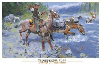 Crossing the River - Poster by Philip R. Goodwin (34x22)