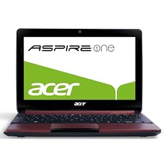 Acer Aspire One D257 25,7 cm (10,1 Zoll) Netbook (Intel Atom N570, 1,6GHz, 1GB RAM, 320GB HDD, Intel  3150, Win 7 Starter) rot