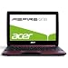 Acer Aspire One D257 25,7 cm (10,1 Zoll) Netbook (Intel Atom N570, 1,6GHz, 1GB RAM, 320GB HDD, Intel  3150, Win 7 Starter) rot