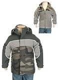 Boys' Camo 3-in-1 Ski Jacket with Removable Hood & Lining
