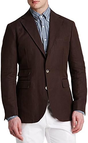 MAN 1924 By Carlos Castillo Kenedy Dark Brown 3 Button Sportcoat 44R Blazer