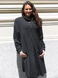 Review   / BLACK GABARDINE FUR RAINCOAT sz10 #8480