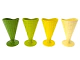 from Present Time UK PT Ice Cream Cups Set Melamine Green Assorted (Model HM0464GR)