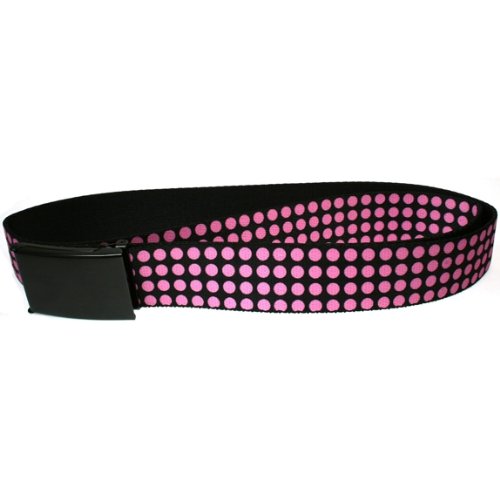Mini Polka Dots - Black and Pink Web Belt